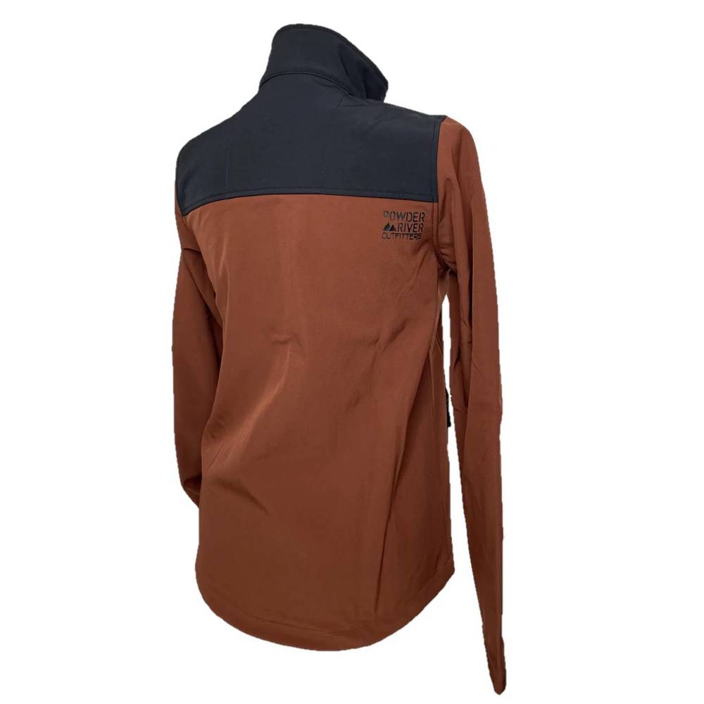 NEW POWDER RIVER kids performance softshell jacket in rust - Picture 2 of 3